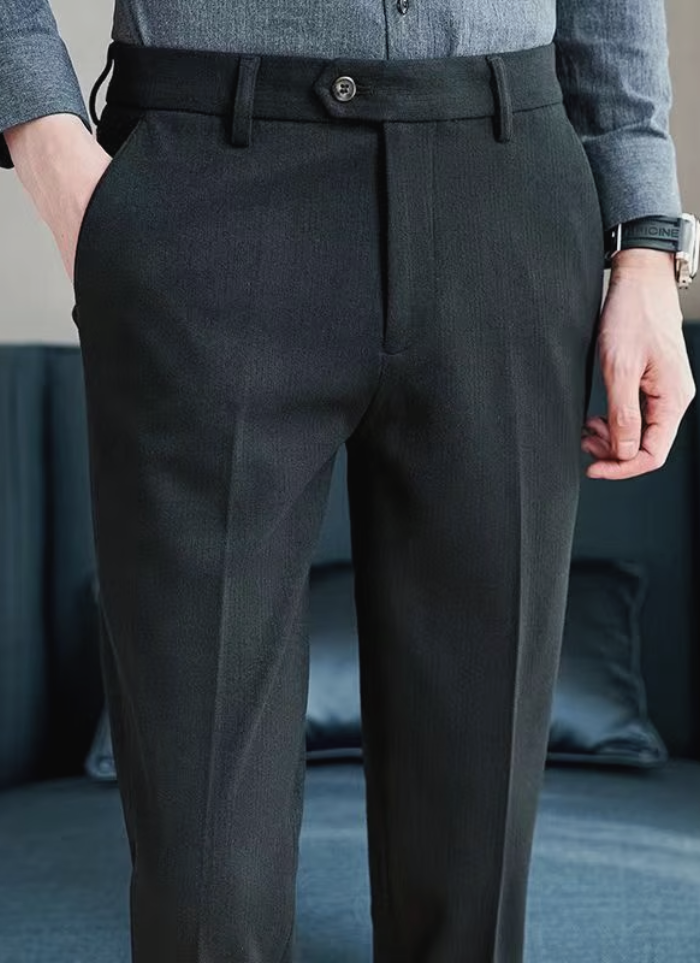 CSONS™ | Pleated Wool Trousers - black