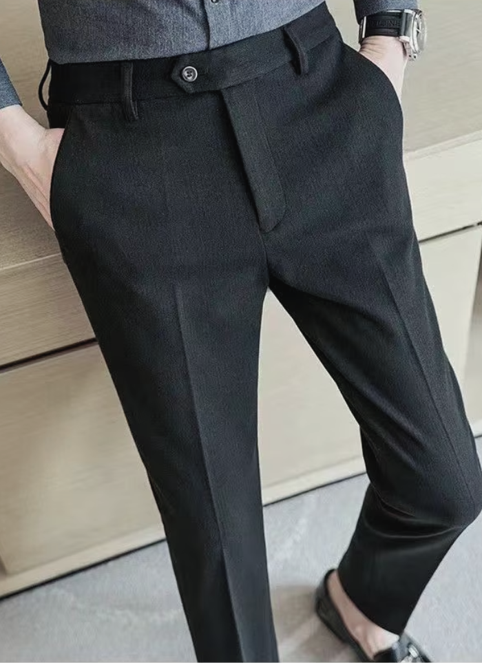 CSONS™ | Pleated Wool Trousers - black