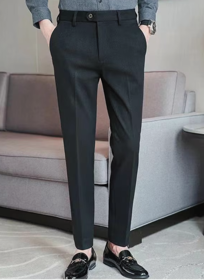 CSONS™ | Pleated Wool Trousers - black