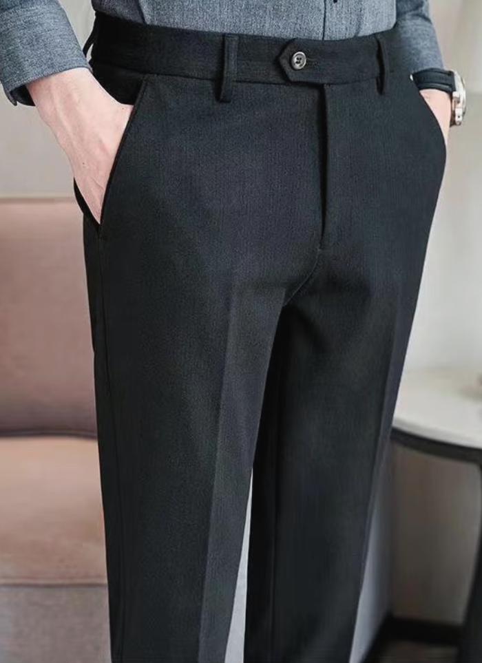 CSONS™ | Pleated Wool Trousers - black